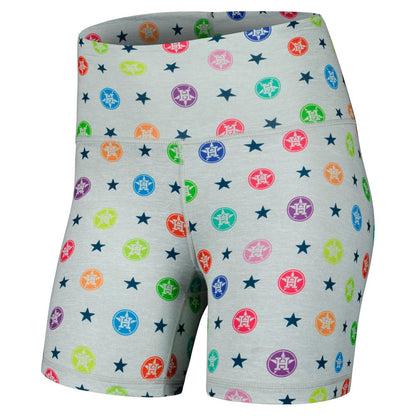 Houston Astros Terez Women's TLC Rainbow Shorts - Gray