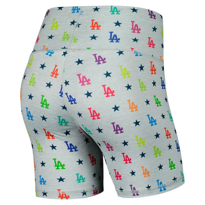 Los Angeles Dodgers Terez Women's TLC Rainbow Shorts - Gray