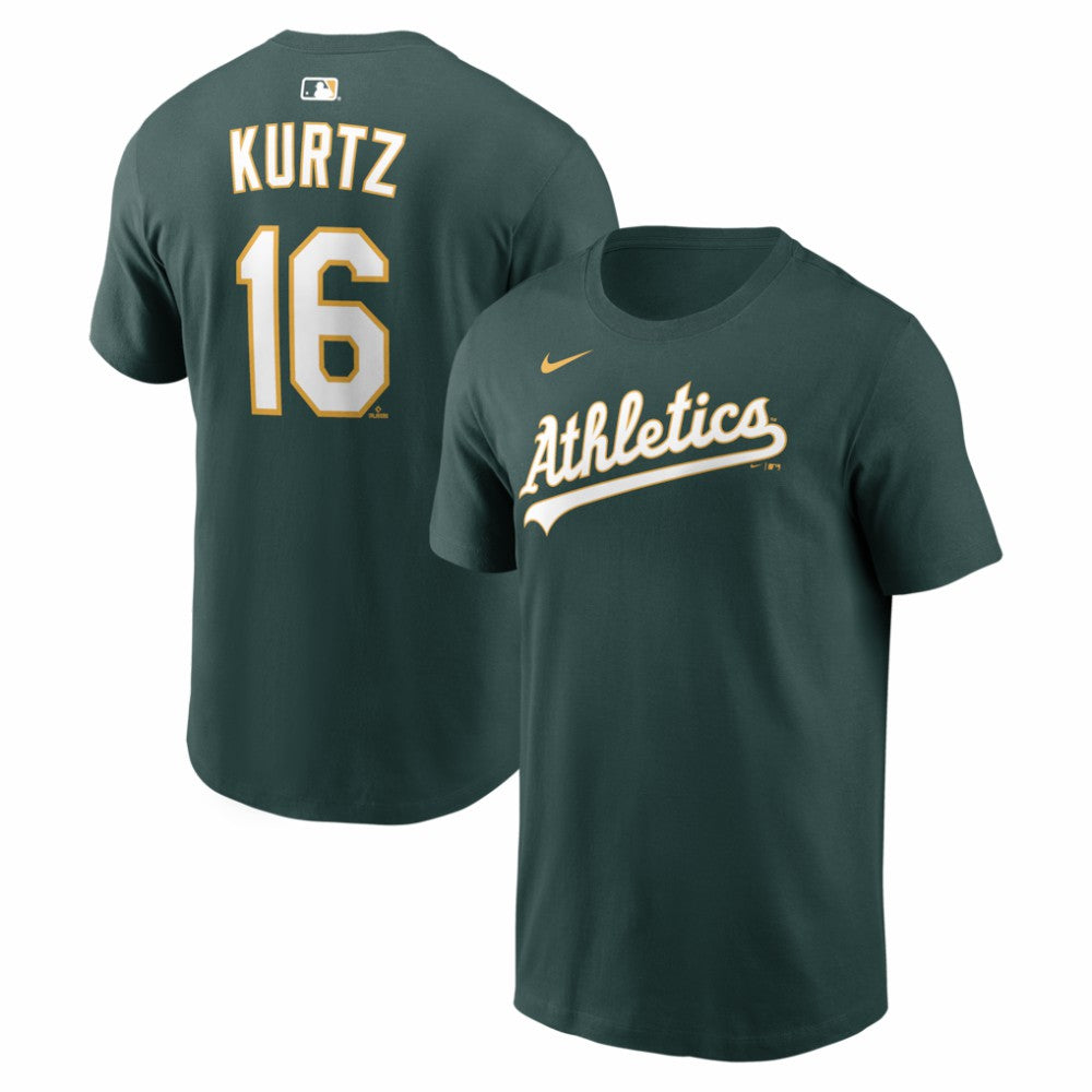 Nick Kurtz Athletics Name & Number T-Shirt - Green | Nike