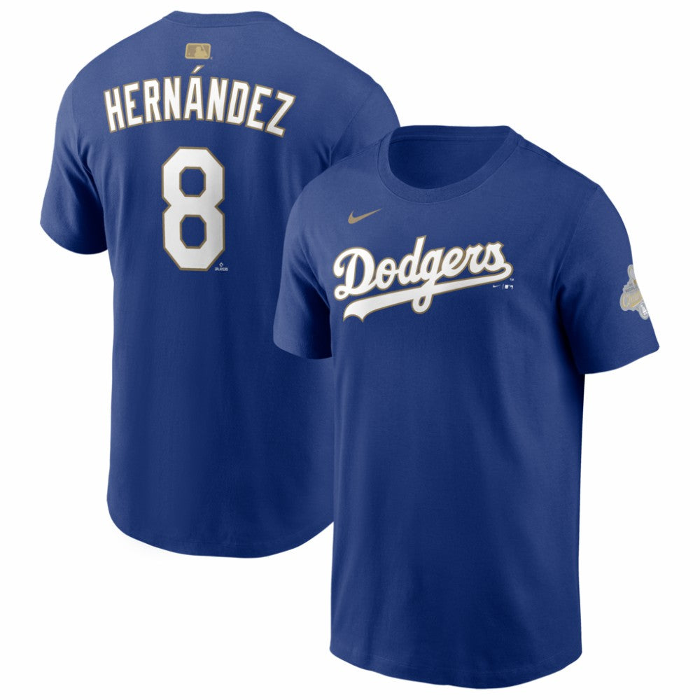 Enrique Hernández Los Angeles Dodgers 2026 Gold Collection Player Name & Number T-Shirt - Navy | Nike