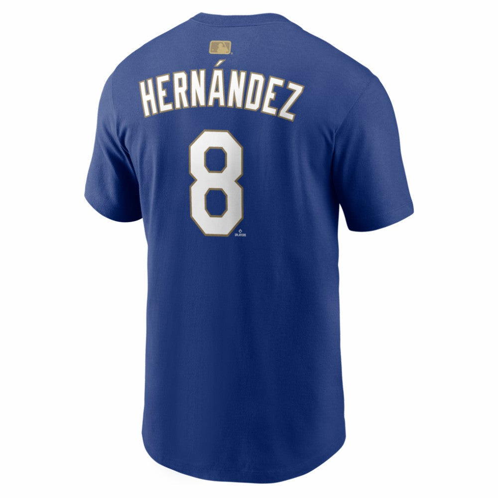 Enrique Hernández Los Angeles Dodgers 2026 Gold Collection Player Name & Number T-Shirt - Navy | Nike