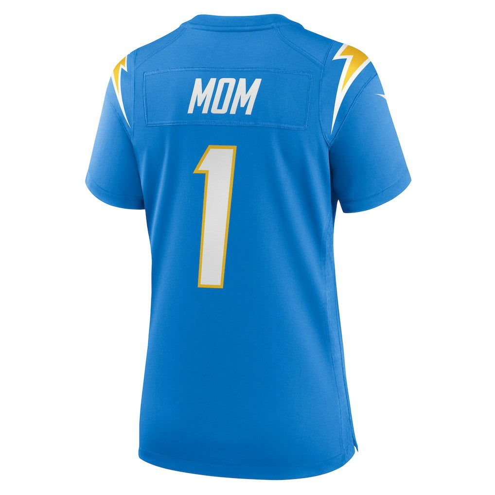 Number 1 Mom Los Angeles Chargers Women's Game Jersey - Powder Blue | Nike on sale