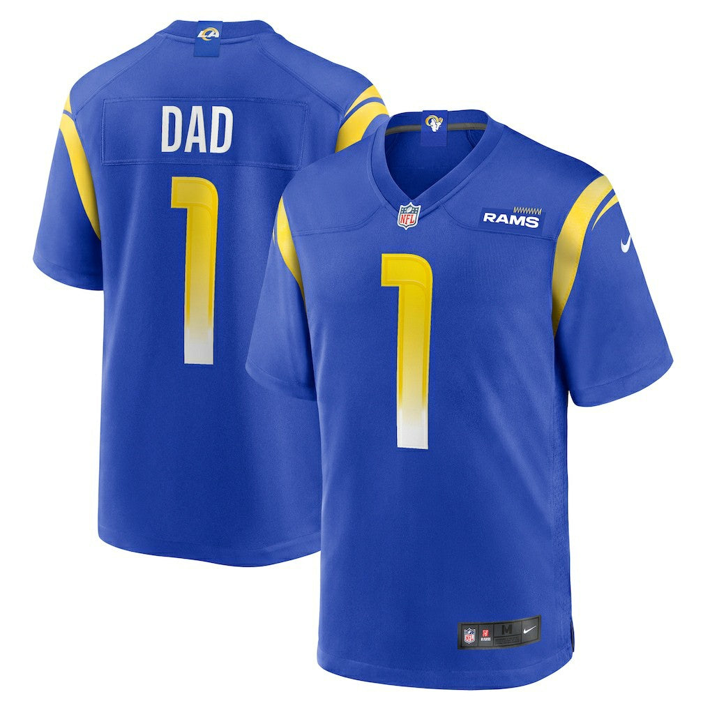 Number 1 Dad Los Angeles Rams Game Jersey - Royal | Nike discount