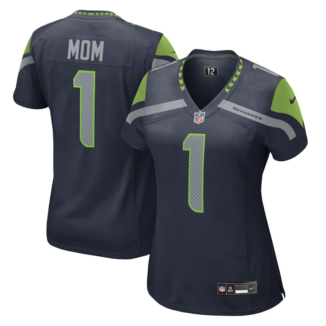 Number 1 Mom Seattle Seahawks Women's Game Jersey - College Navy | Nike on sale