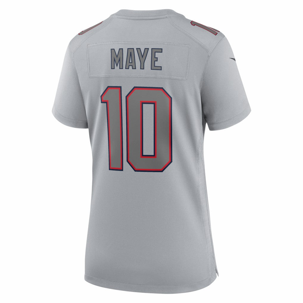 Drake Maye New England Patriots Women's Super Bowl LX Patch Atmosphere Fashion Game Jersey - Silver | Nike sale