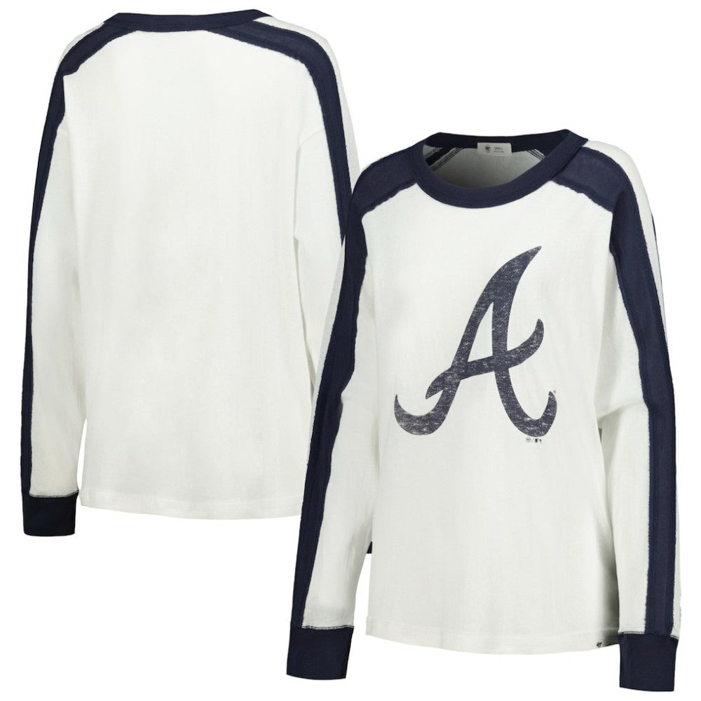 Atlanta Braves Women's Premier Caribou Long Sleeve T-Shirt - White | 47 brand