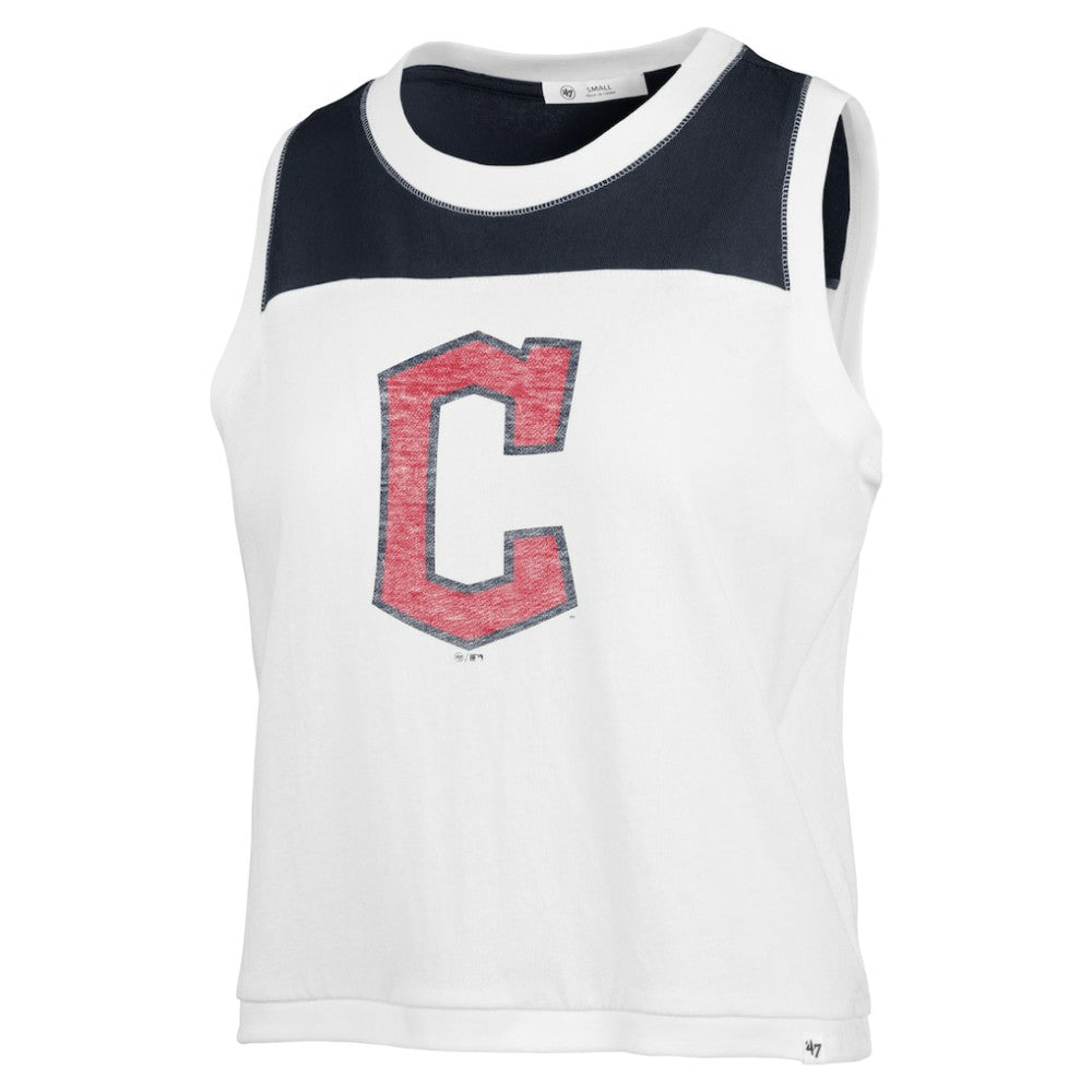 Cleveland Guardians Women's Premier Zoey Waist Length Tank Top - White | 47 brand