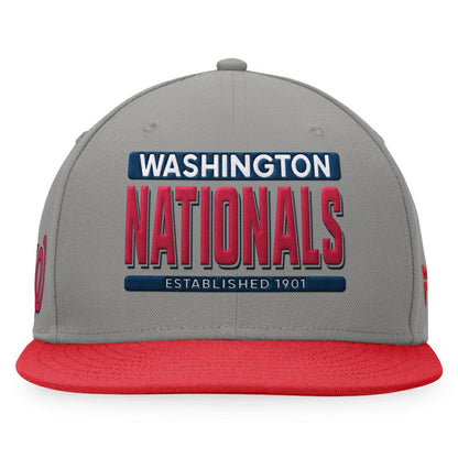 Washington Nationals Line Drive Two-Tone Snapback Hat - Gray/Red