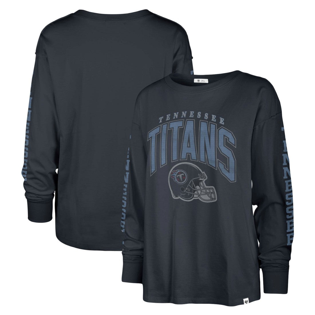 Tennessee Titans '47 Women's Tom Cat Lightweight Long Sleeve T-Shirt - Navy for sale