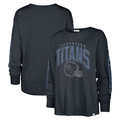 Tennessee Titans '47 Women's Tom Cat Lightweight Long Sleeve T-Shirt - Navy for sale