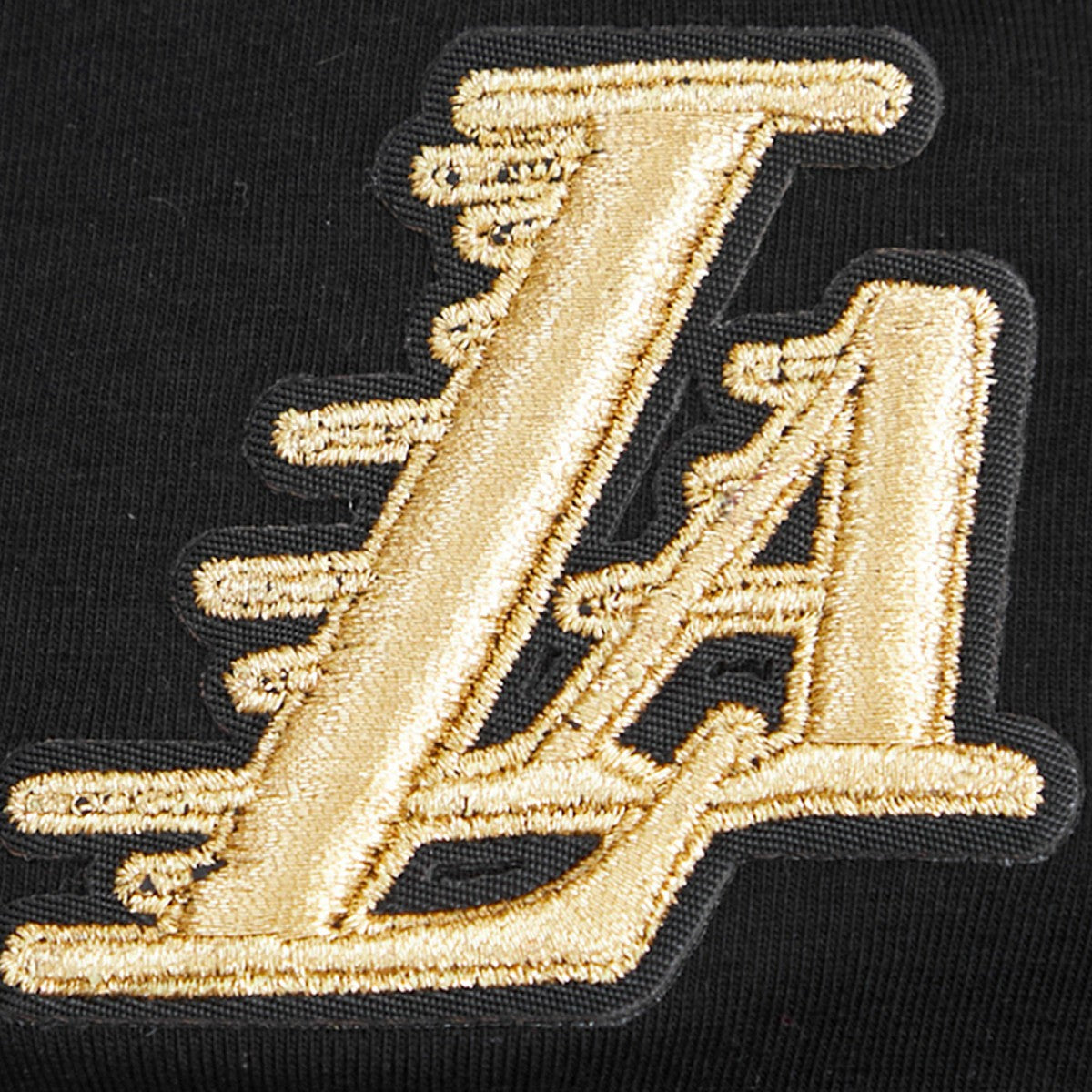 Los Angeles Lakers Pro Standard Women's Holiday Glam Boxy T-Shirt - Black on sale
