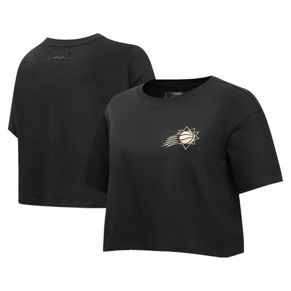 Phoenix Suns Pro Standard Women's Holiday Glam Boxy T-Shirt - Black outlet