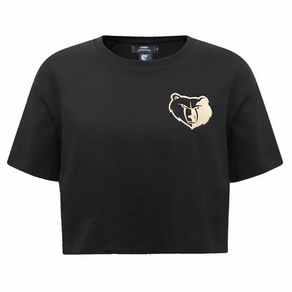 Memphis Grizzlies Pro Standard Women's Holiday Glam Boxy T-Shirt - Black cheap