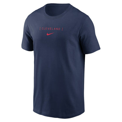 Cleveland Guardians Large Logo Back Stack T-Shirt - Navy | Nike