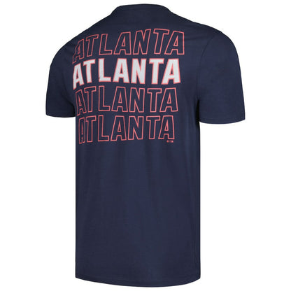 Atlanta Braves Hang Back Franklin T-Shirt - Navy | 47 brand