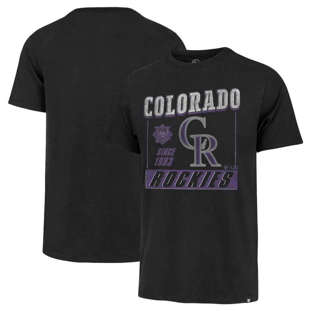 Colorado Rockies Outlast Franklin T-Shirt - Black | 47 brand