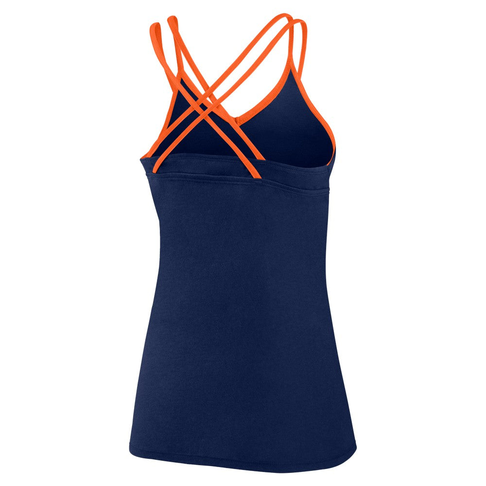 Houston Astros Women's Go For It Strappy V-Neck Tank Top - Navy