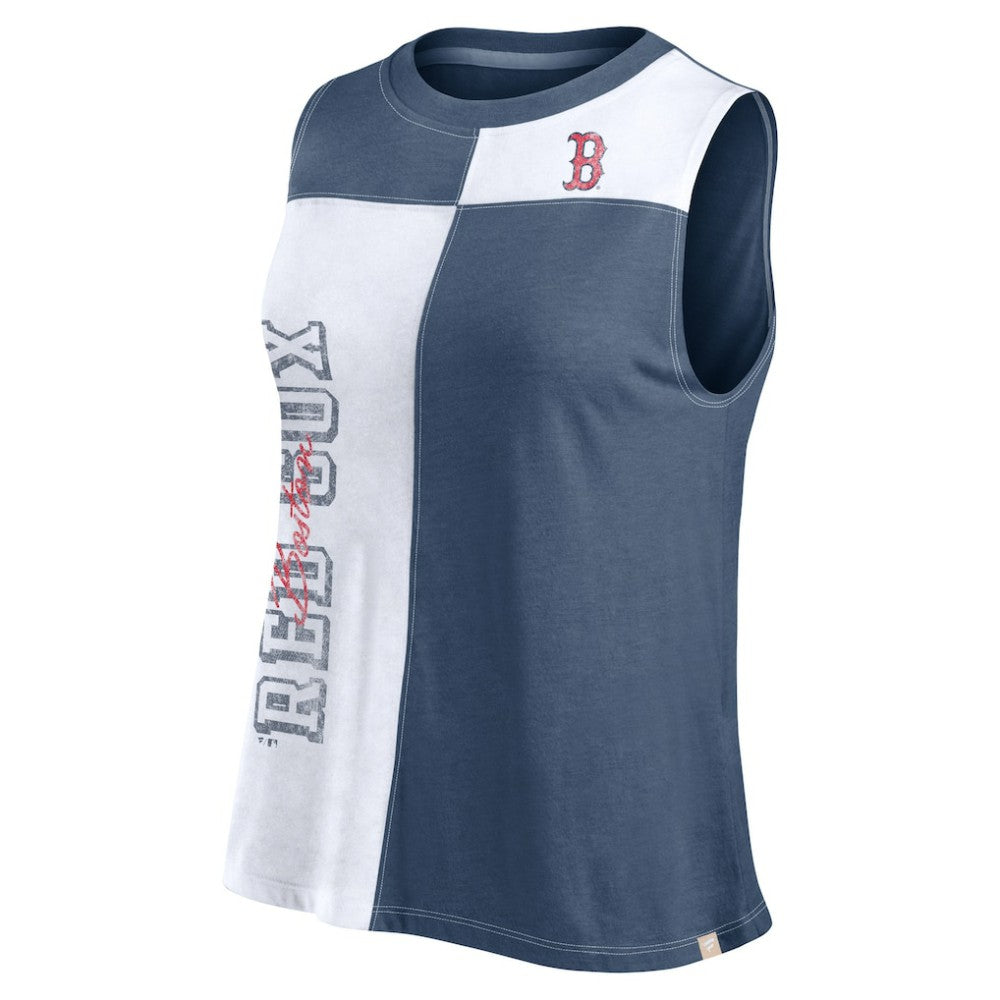 Boston Red Sox Women's Color-Block Tank Top - Navy/White