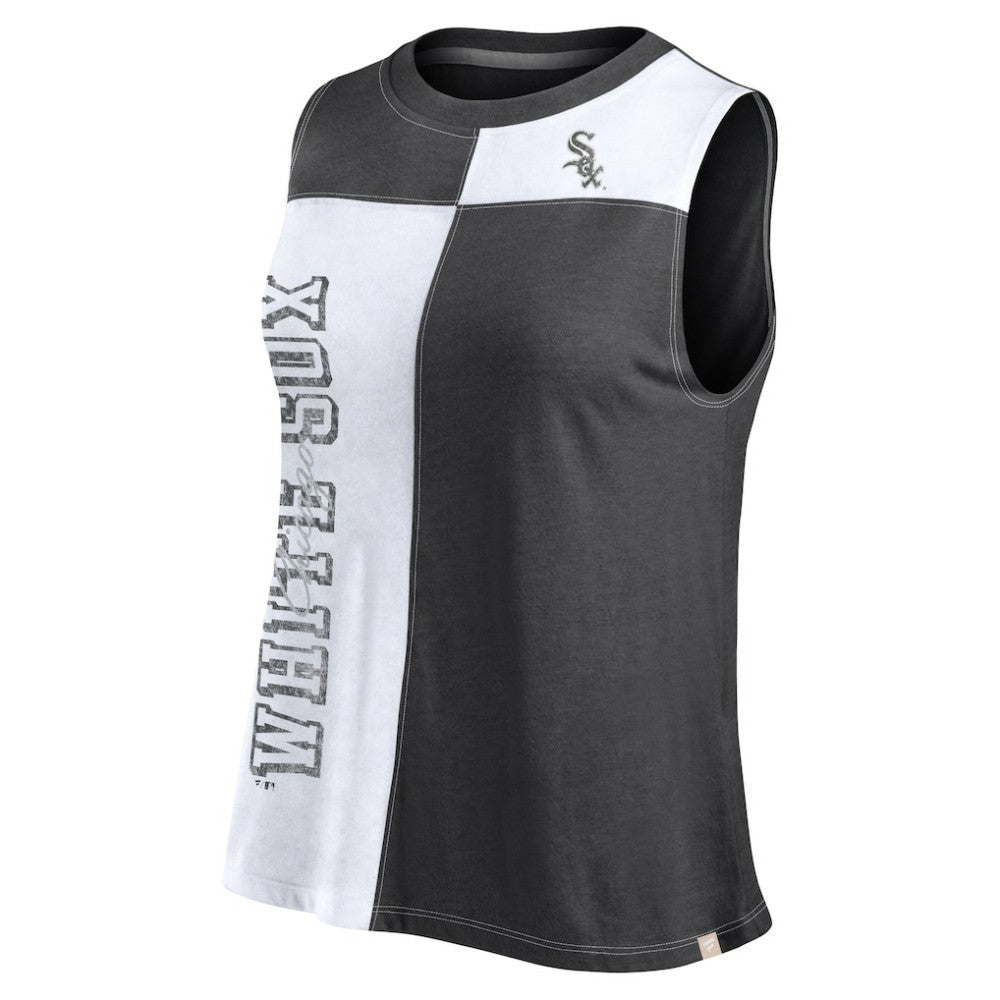 Chicago White Sox Women's Color-Block Tank Top - Black/White