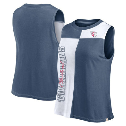 Cleveland Guardians Women's Color-Block Tank Top - Navy/White