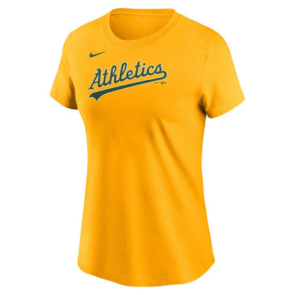 Athletics Women's Wordmark T-Shirt - Gold | Nike