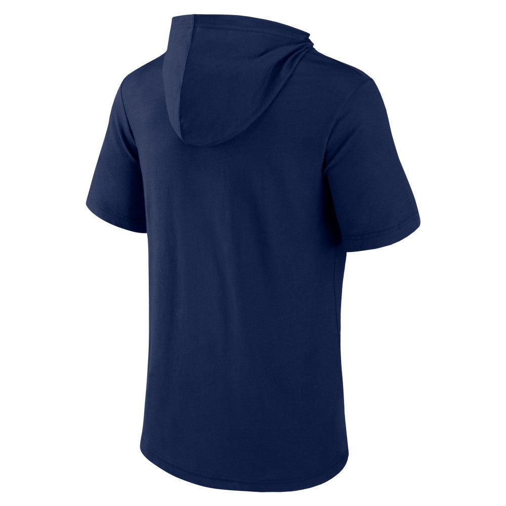 Minnesota Twins Iconic Rebel Short Sleeve Hooded Top - Navy