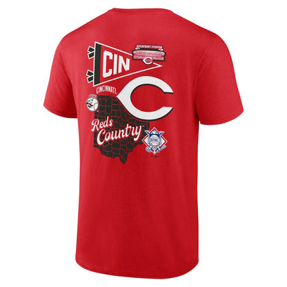 Cincinnati Reds Split Zone T-Shirt - Red