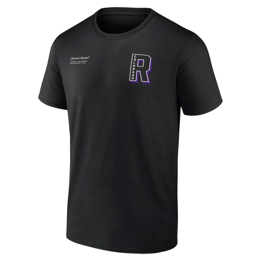 Colorado Rockies Split Zone T-Shirt - Black