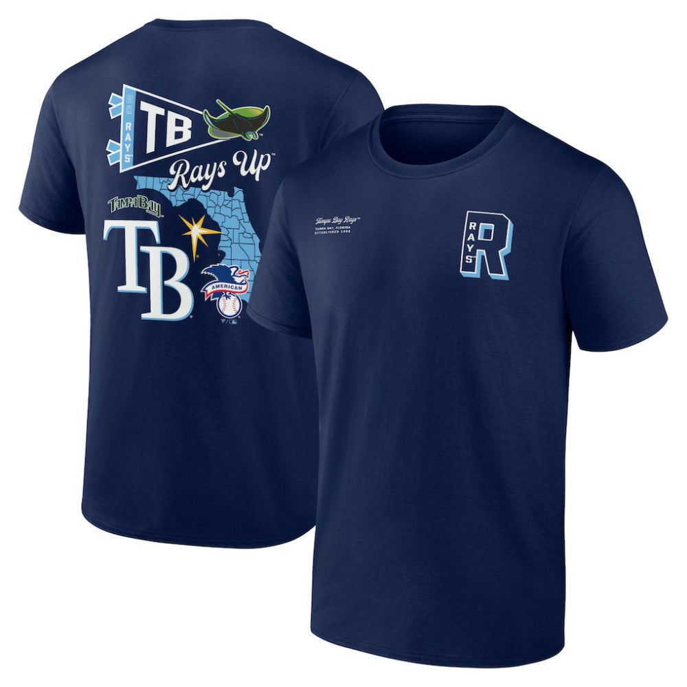 Tampa Bay Rays Split Zone T-Shirt - Navy