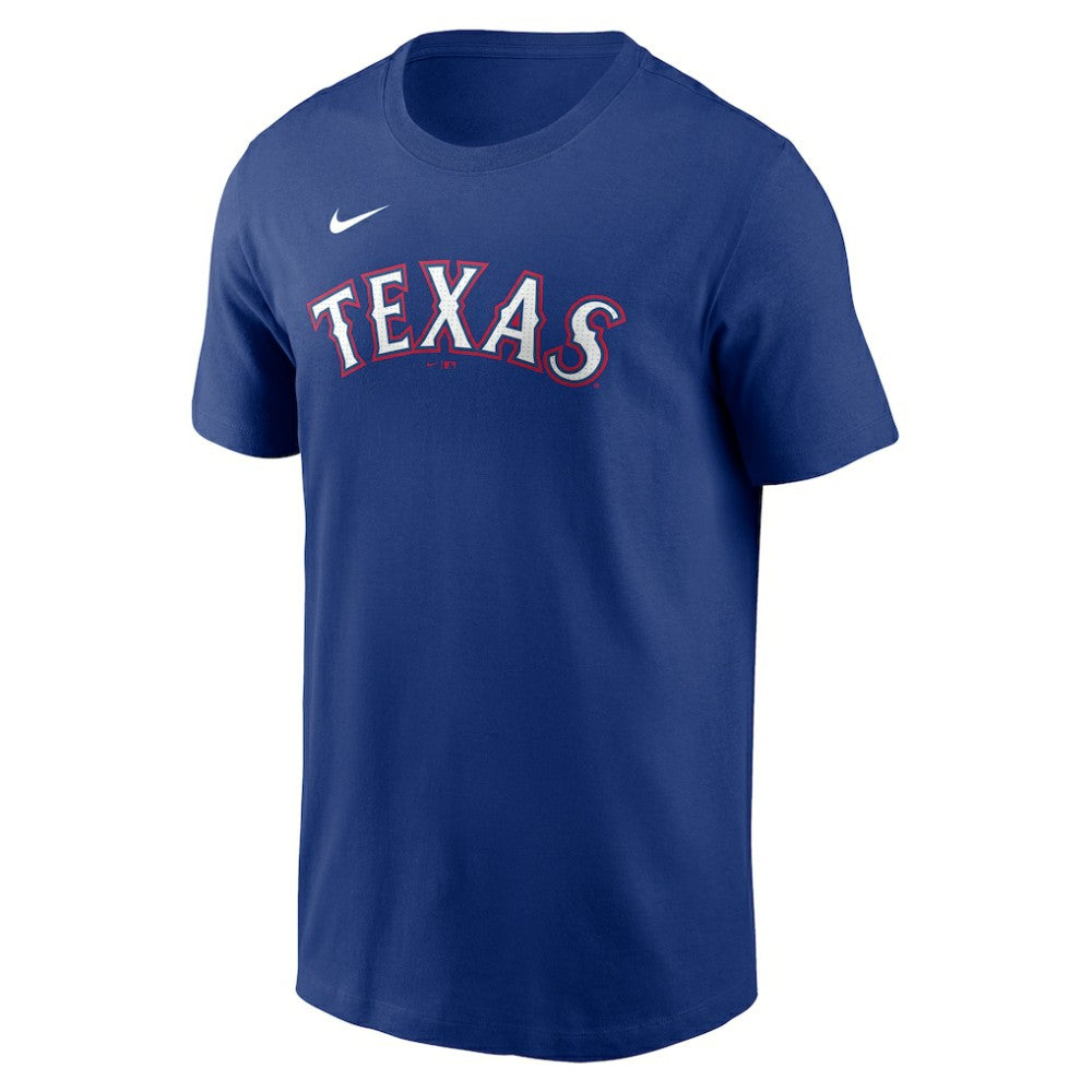 Jacob deGrom Texas Rangers Fuse Name & Number T-Shirt - Royal | Nike