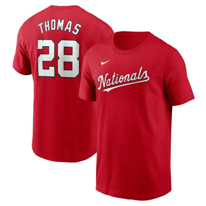 Lane Thomas Washington Nationals Fuse Name & Number T-Shirt - Red | Nike