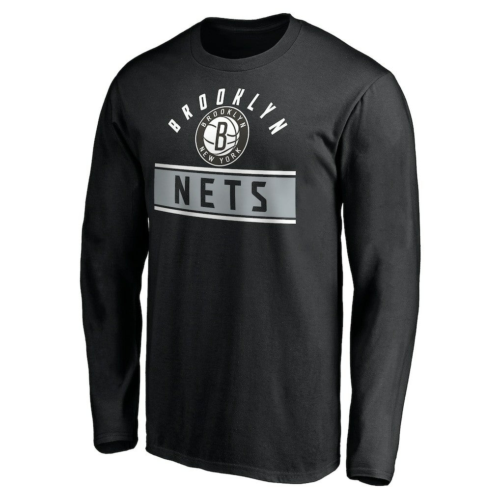Brooklyn Nets Team Arch Knockout Long Sleeve T-Shirt - Black sale