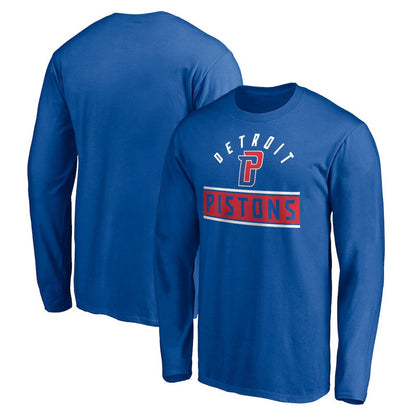 Detroit Pistons Team Arch Knockout Long Sleeve T-Shirt sale - Blue shop