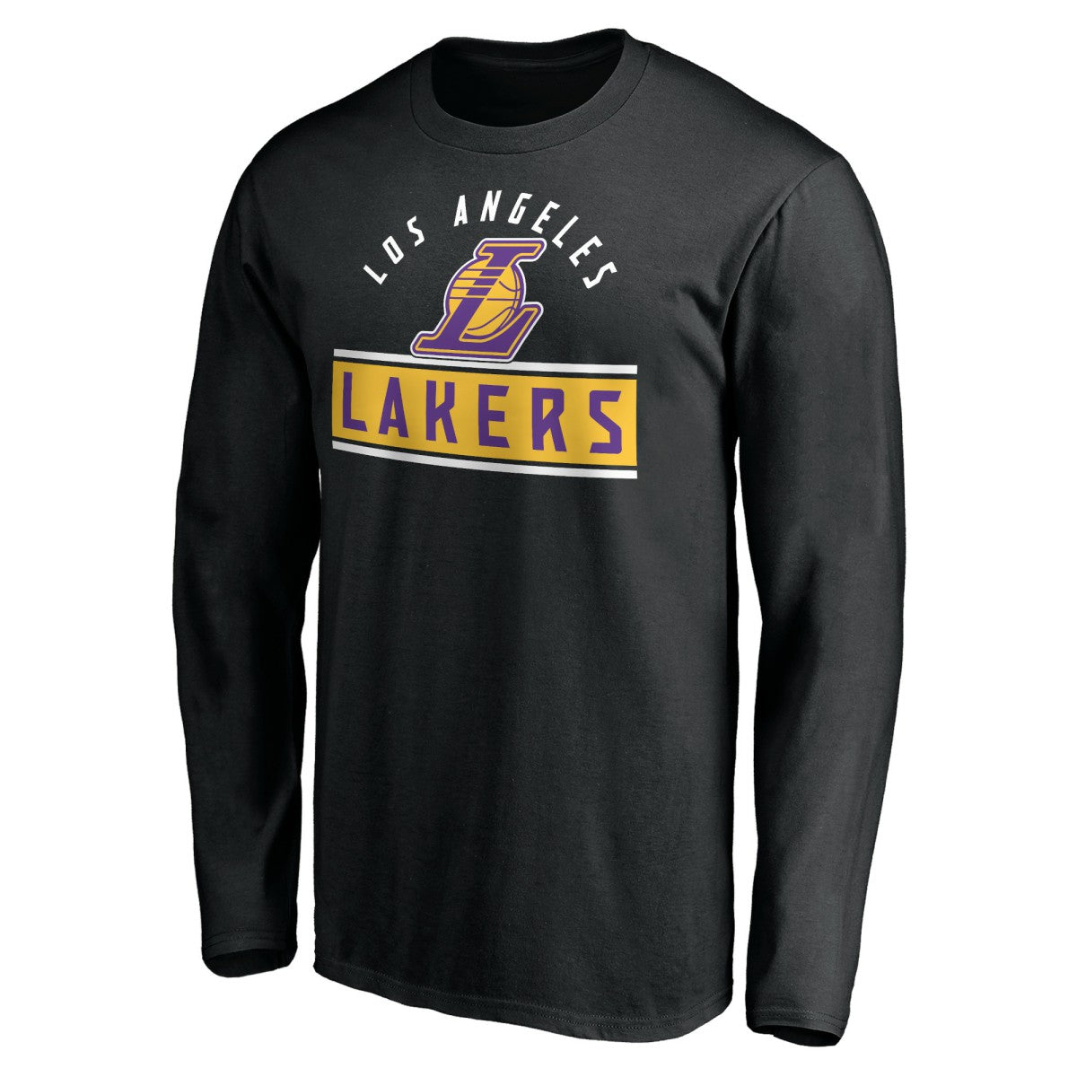 Los Angeles Lakers Team Arch Knockout Long Sleeve T-Shirt - Black for sale
