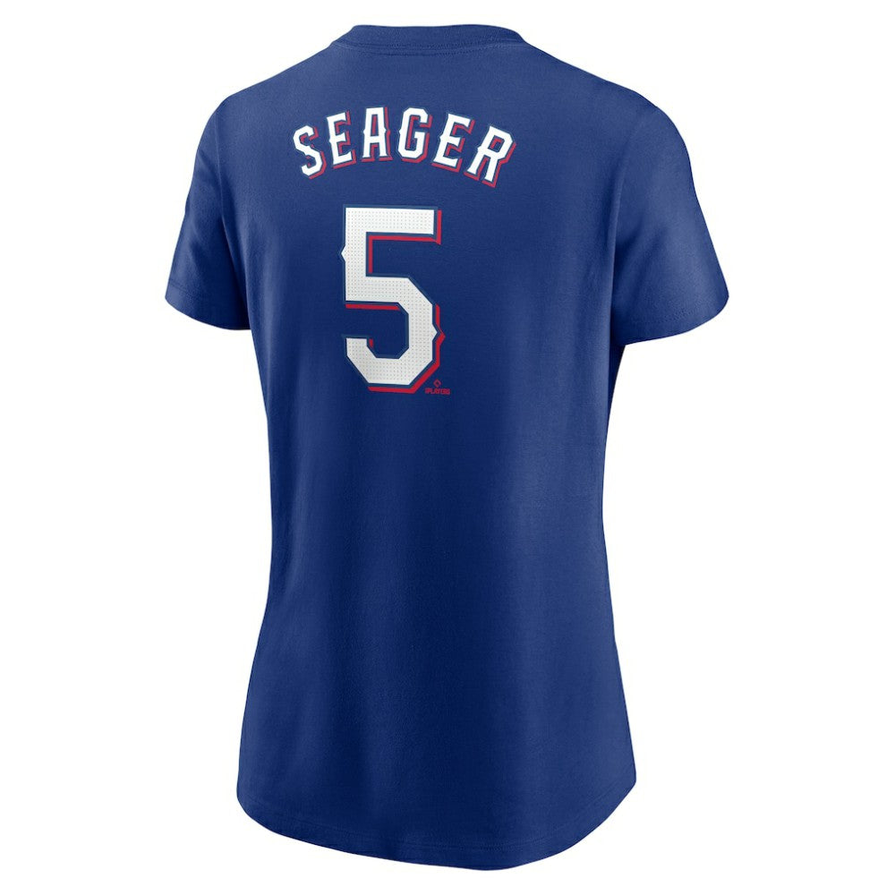 Corey Seager Texas Rangers Women's Cooperstown Collection Fuse Name & Number T-Shirt - Royal | Nike