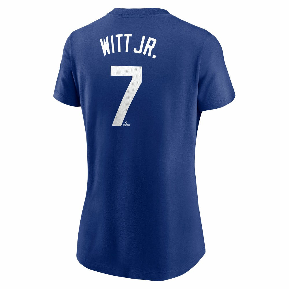 Bobby Witt Jr. Kansas City Royals Women's Cooperstown Collection Fuse Name & Number T-Shirt - Royal | Nike