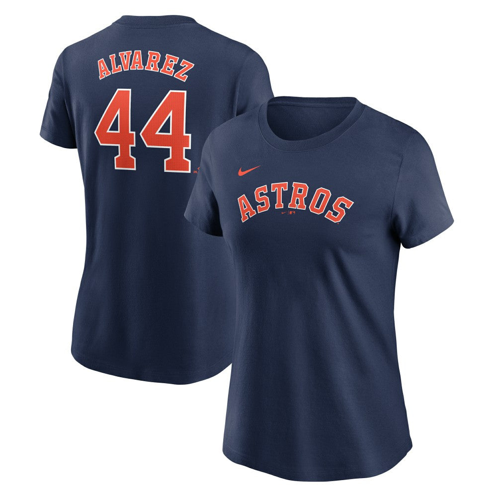 Yordan Alvarez Houston Astros Women's Cooperstown Collection Fuse Name & Number T-Shirt - Navy | Nike