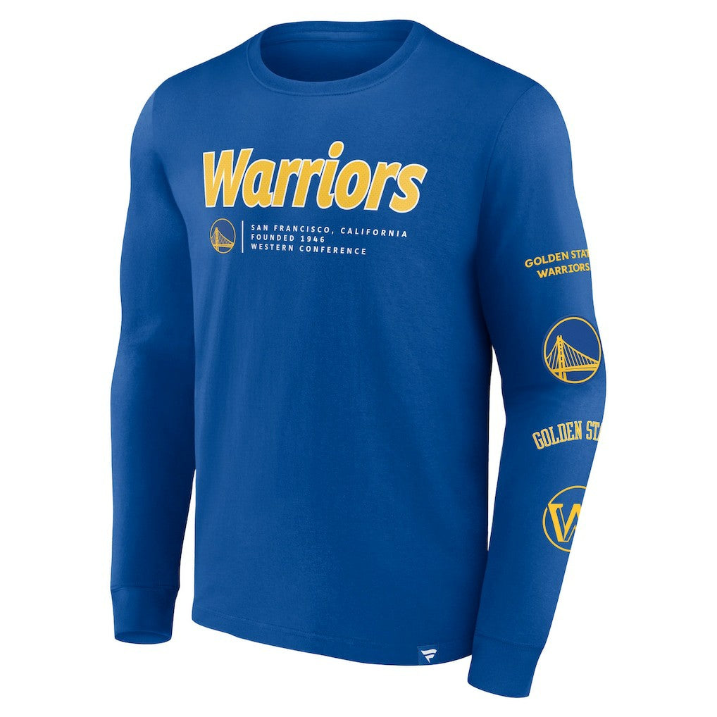 Golden State Warriors Baseline Long Sleeve T-Shirt sale - Royal | Fanatics outlet