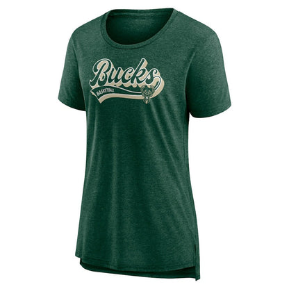 Milwaukee Bucks Women's League Leader Tri-Blend T-Shirt - Hunter Green | Fanatics online