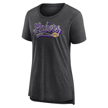 Los Angeles Lakers Women's League Leader Tri-Blend T-Shirt - Heather Charcoal | Fanatics shop