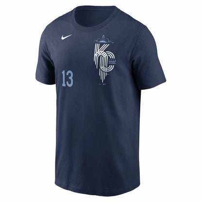 Salvador Perez Kansas City Royals 2024 City Connect Fuse Name & Number T-Shirt - Navy | Nike