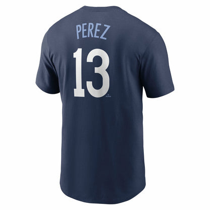 Salvador Perez Kansas City Royals 2024 City Connect Fuse Name & Number T-Shirt - Navy | Nike