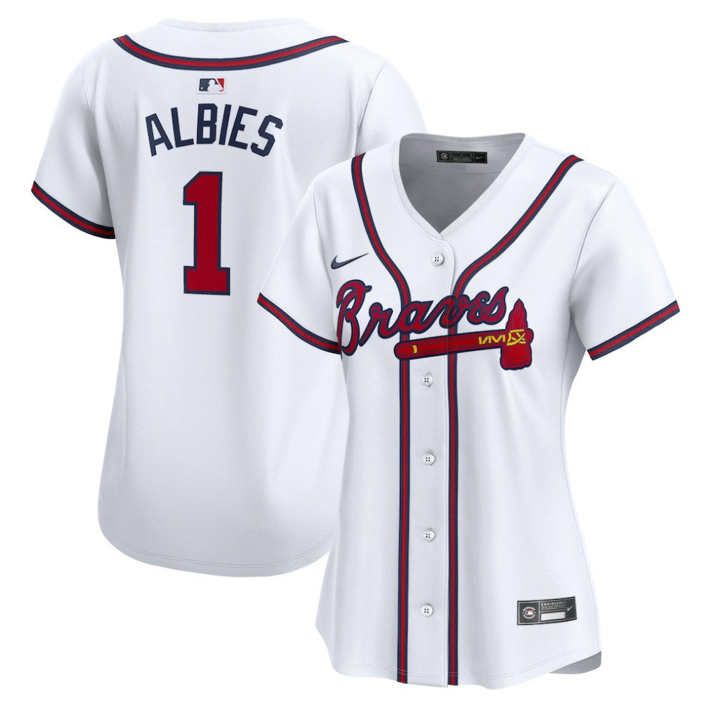 Ozzie Albies Atlanta Braves Women's Home Limited Player Jersey - White | Nike
