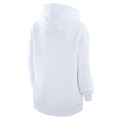 New York Mets G-III 4Her by Carl Banks Women's Heart Fleece Pullover Hoodie - White