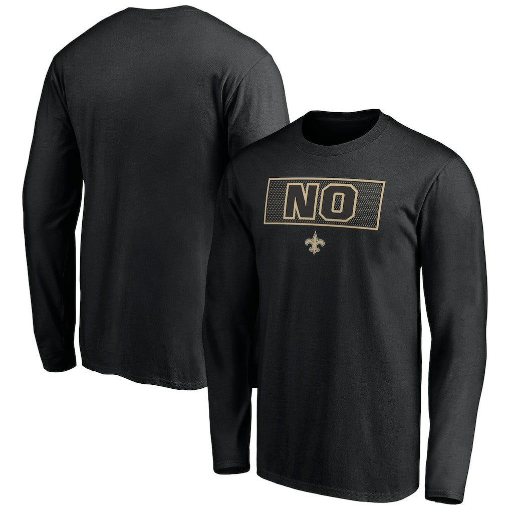 New Orleans Saints Squad Throwbacks Long Sleeve T-Shirt - Black sale