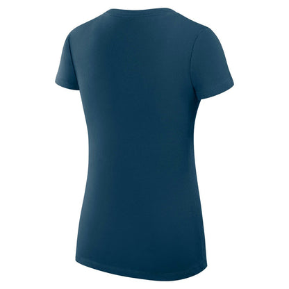 Los Angeles Angels G-III 4Her by Carl Banks Women's Super-Slim Fit Lightweight Heart V-Neck T-Shirt - Navy