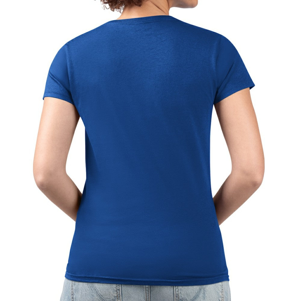 Texas Rangers G-III 4Her by Carl Banks Women's Super-Slim Fit Lightweight Heart V-Neck T-Shirt - Royal