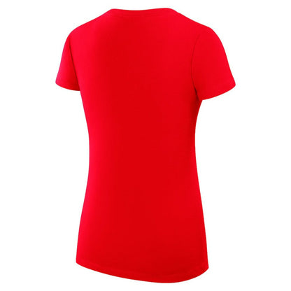 Texas Rangers G-III 4Her by Carl Banks Women's Super-Slim Fit Lightweight Heart V-Neck T-Shirt - Red