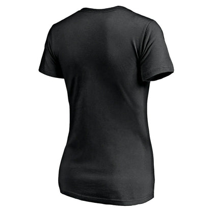 New Orleans Saints Women's Depth Chart V-Neck T-Shirt - Black cheap