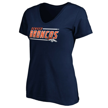 Denver Broncos Women's Mascot In Bounds V-Neck T-Shirt - Navy online